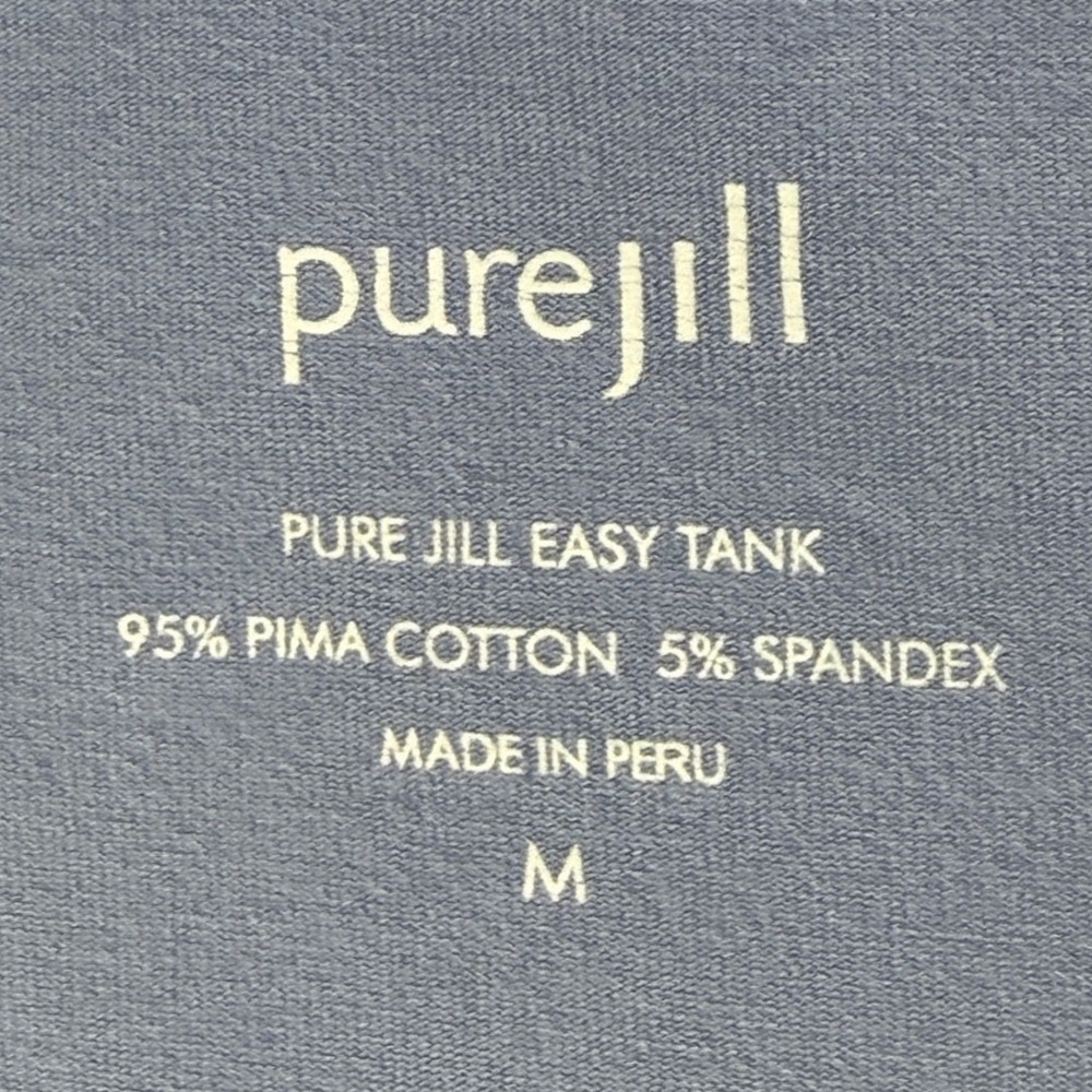 J. Jill Pure Jill Easy Tank Top Periwink Blue Pima Cotton Stretch Size M NWT - Picture 7 of 7
